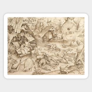 Desidia (Sloth) by Pieter Bruegel the Elder Magnet